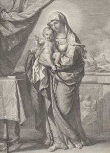 Virgem e o Menino, século XIX de Cesare Ferreri