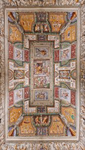 Teto da Sala delle Gesta Rossiane, Rocca dei Rossi, San Secondo, Parma, Itália, c. 1570 de Cesare and Jacopo Bertoia and others Baglione