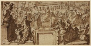 Saint Charles Borromeo Entrando na Cidade de Pavia: Design para uma Decoração de Parede