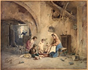 O Banho, século XIX. de Cesare Provaggi