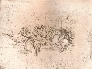 Cópia de parte do desenho animado da Batalha de Anghiari, c1505-c1523 1883 de Cesare da Sesto
