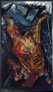 Casca de Bife - Pintura por Chaim Soutine (1894-1943), óleo sobre tela, 202x114 cm de Chaim Soutine