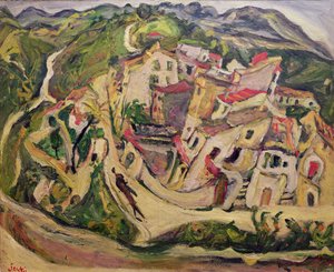 Casas em Cagnes, 1923 de Chaim Soutine