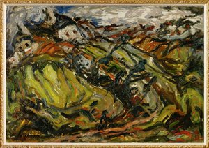 Casas em Ceret (pintura sobre tela) de Chaim Soutine