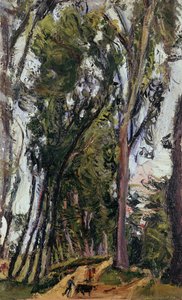 Landscape with farmer, por Chaim Soutine (1894-1943), França, século XX de Chaim Soutine
