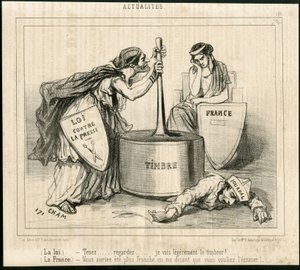 Ilustração de Cham (1819-1879) em Le Charivari