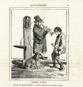 Ilustração de Cham (1819-1879) em Le Charivari de Amédée de Noé