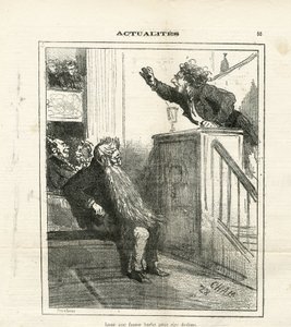 Ilustração de Cham (1819-1879) em Le Charivari de Amédée de Noé