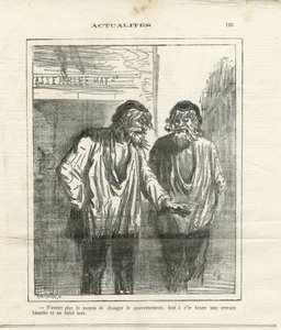 Ilustração de Cham (1819-1879) em Le Charivari de Amédée de Noé