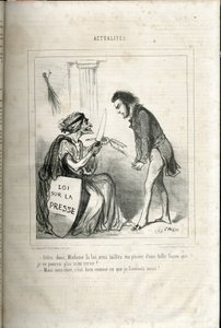 Ilustração de Cham (1819-1879) em Le Charivari de Amédée de Noé