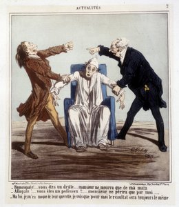 Desenho animado sobre alopatia e homeopatia de Cham