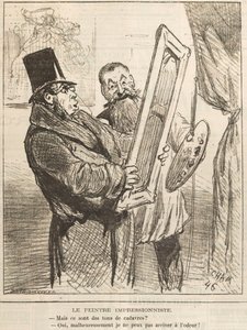 O pintor impressionista: mas estes são tons de cadáver..., 1877.