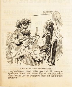 Senhora, para o seu retrato faltam alguns tons no seu rosto..., 1877.