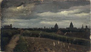 Vista geral de Paris a partir dos Gobelins de Charles Emile Cuisin