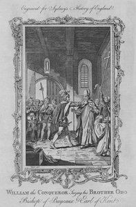 Guilherme, o Conquistador, apreendendo seu Irmão Odo, Bispo de Bayeaux e Conde de Kent