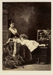 Marie Fedorovna (Dagmar da Dinamarca) (1847-1928) e seu filho Tsarevich Nicolas Aleksandrovich (Nicholas II)