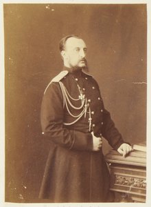 Nicolas Nikolaievitch de Russie - Retrato do Grão-Duque Nicholas Nikolaevich (o Velho) da Rússia (1831-1891), por Bergamasco, Charles (Karl) (1830-1896). Foto de Albumina, c. 1874. Arquivo de Cinema e Fotografia do Estado Russo, Krasnogorsk de Charles Bergamasco