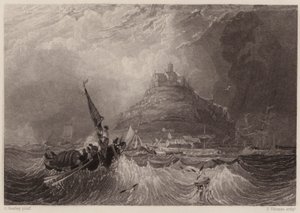 Monte de São Miguel, Cornualha (gravura) de Charles (after) Bentley