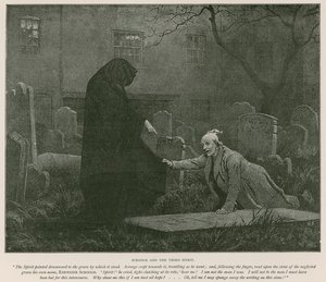 Ilustração para um conto de Natal de Charles Dickens (litho) de Charles (after) Green