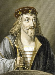 James I da Escócia (gravura colorida) de Charles (after) Holl