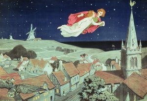 Cartaz publicitando a primeira produção de "Peter Pan" de J.M. Barrie, Duke of York