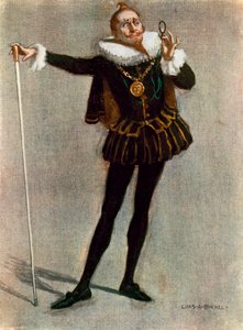 Décima segunda noite: Malvolio, Sr. Árvore (cor litho)