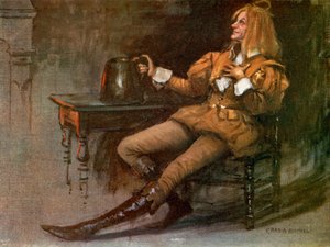 Décima segunda noite: Sir Andrew Aguecheek, Sr. Norman Forbes (cor litho) de Charles A. Buchel
