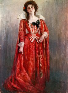 Noite de Reis: A Condessa Olivia, Miss Maud Jeffries (lito colorido) de Charles A. Buchel
