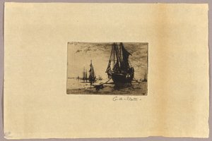 Esboço de um barco de Charles Adams Platt