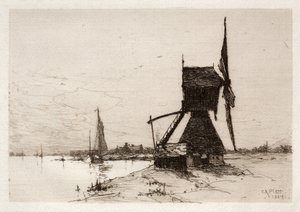 Moinho de vento ao longo da costa, 1884.
