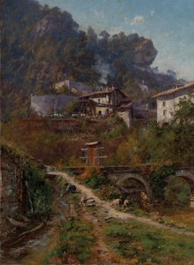 Em Sassenage. Os tanques de Sassenage (Óleo sobre tela) de Charles Alexandre Bertier