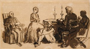 Uma noite na casa dos Combes, 1850-1851 de Charles Allston Collins
