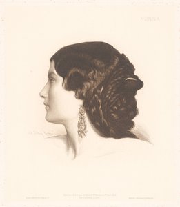 Retrato de uma mulher italiana Nonna (título no objeto) Retratos de mulheres italianas (título da série)