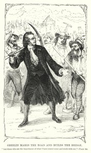 Oberlin faz a estrada e constrói a ponte (gravura) de Charles Altamont Doyle