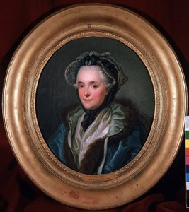 Retrato de Marie-Louise-Nicole (Marie Louise Nicole), Duquesa de Enville (Anville) (1716-1797). Pintura de Charles Amedee Philippe van Loo (1719-1795).