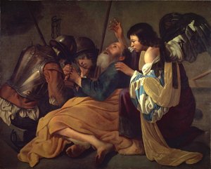 "" A Libertação de São Pedro "" Pintura da escola de Hendrick Terbrugghen (ter Brugghen) (1588-1629) Museu Nacional de Arte Ocidental, Tóquio Japão de Charles Andrew Dyce