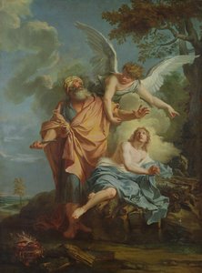 Abraão sacrificando de Charles Antoine Coypel