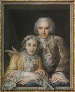 Retrato de Philippe Coypel e a sua esposa de Charles Antoine Coypel