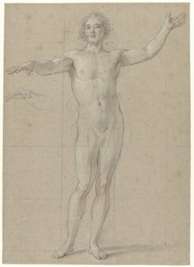 Nu de pé masculino de Charles Antoine Coypel