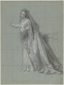 Estudo de uma mulher (Rodugune) virada para a esquerda de Charles Antoine Coypel
