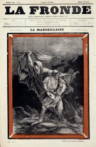 La marseillaise dessin apareceu no jornal la sling. Gravura de Charles Auguste Dit Montbard Loye (1841-1905) de Charles Auguste Loye