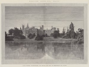 Casas inglesas, torres de Alton, Staffordshire, o assento do conde de Shrewsbury e Talbot de Charles Auguste Loye