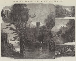 Casas inglesas, castelo de Warwick de Charles Auguste Loye