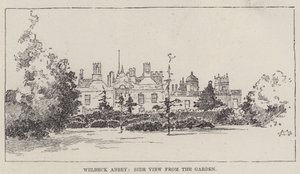 Casas inglesas, abadia de Welbeck de Charles Auguste Loye
