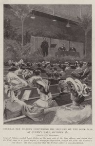 General Ben Viljoen fazendo sua Palestra sobre a Guerra dos Bôeres, no Queen&39;s Hall, 16 de outubro de Charles Auguste Loye
