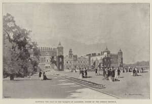 Hatfield, a sede do Marquês de Salisbury, visitada pelo imperador alemão de Charles Auguste Loye