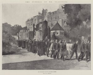 O Funeral do Sr. Gladstone, a Procissão saindo do Castelo de Hawarden