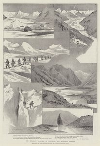 As geleiras do Himalaia de Baltistan e Wardwan, Caxemira de Charles Auguste Loye