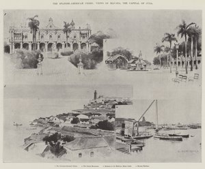 A crise hispano-americana, vistas de Havana, a capital de Cuba de Charles Auguste Loye