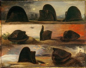 As épocas de Napoleão I ou a vida de Napoleão em oito chapéus. Pintura de Charles Auguste Steuben (1788-1856) Ec. Todos, v. 1826. Óleo sobre tela. Dim: 0,26 x 0,29m. Malmaison, Musee Du Chateau